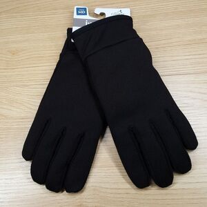 ISOTONER Gloves Mens Medium Black Touchscreen Water Repellent Plush Lined
